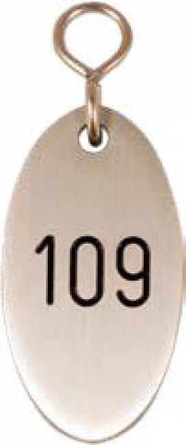 Hotel Schlüsselanhänger OVAL 8050 - Maße: 65 x 35 * 5 mm